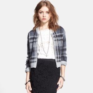 Free people “oh my plaid” cardigan sweater jacket